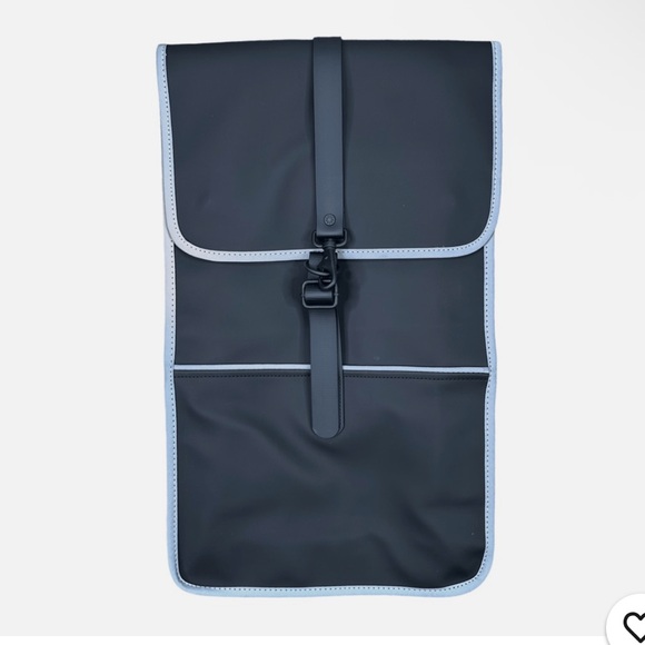 RAINS Backpack Reflective | 70 Black Reflective One Size 19" x 11.75" × 4.5" - Picture 2 of 7